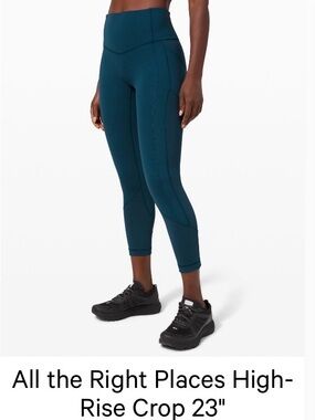 lululemon athletica All the Right Places High-Rise Crop 23" Teal Leggings